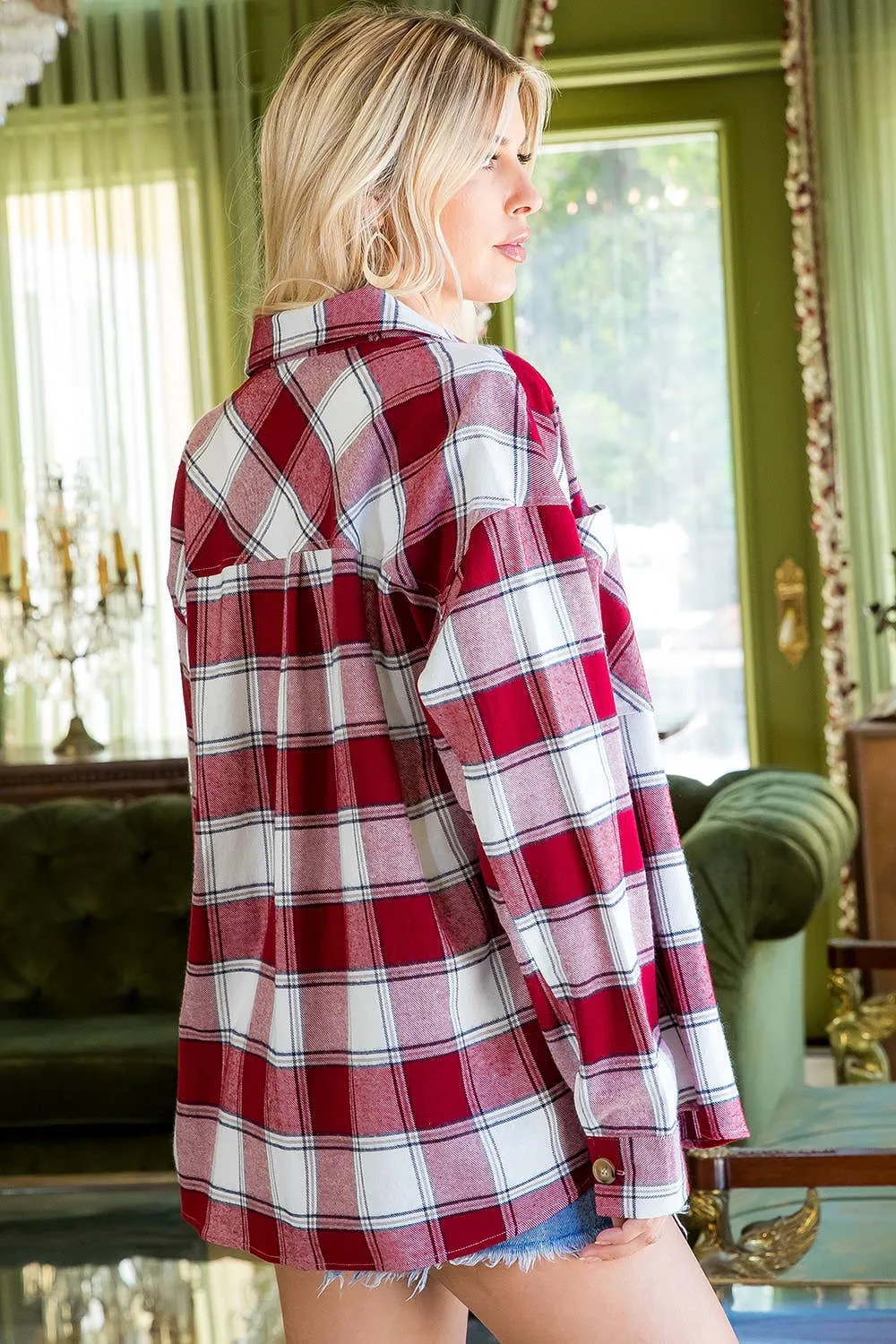 PERFECT PLAID SHIRT WESTERN INSPIRED: Red