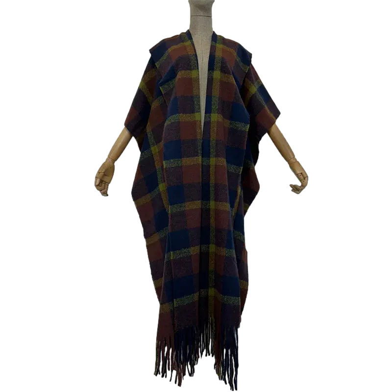 Pre Order:  Multi Tartan Plaid Maxi Cardigan - WINI