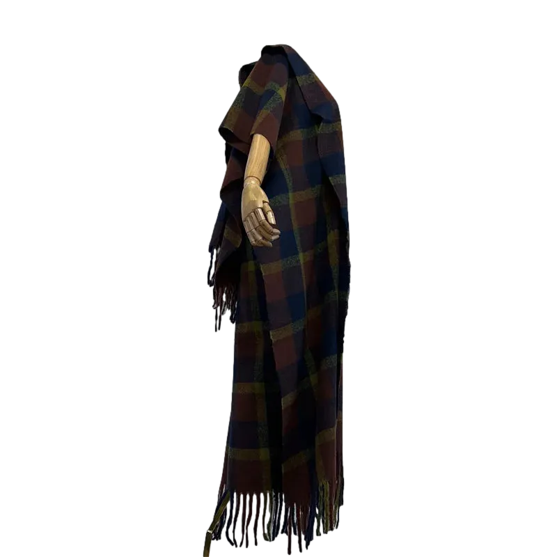 Pre Order:  Multi Tartan Plaid Maxi Cardigan - WINI