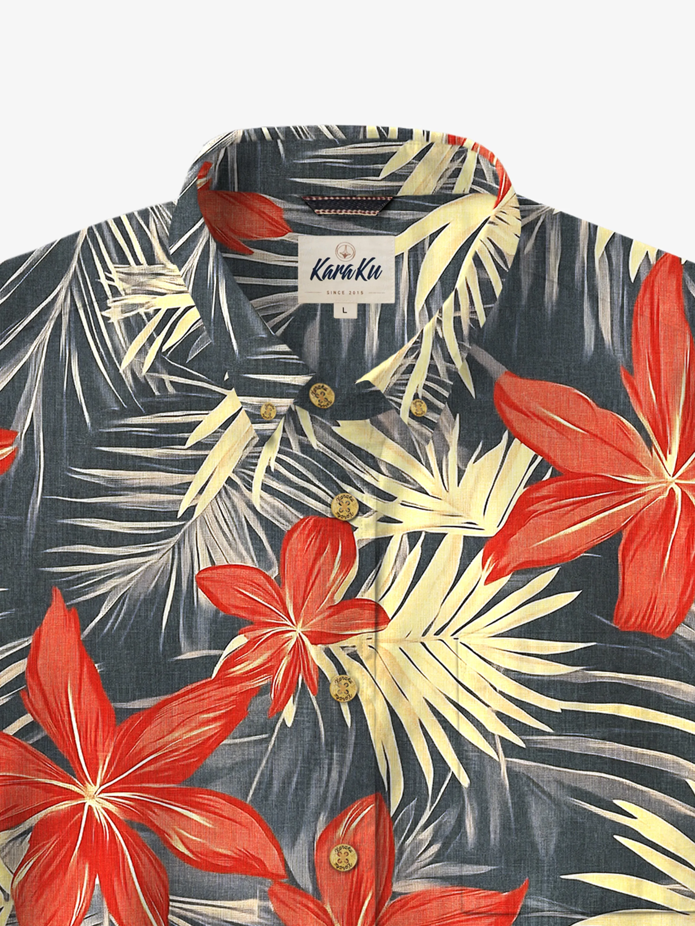 Retro Hawaiian Floral Seersucker Shirt