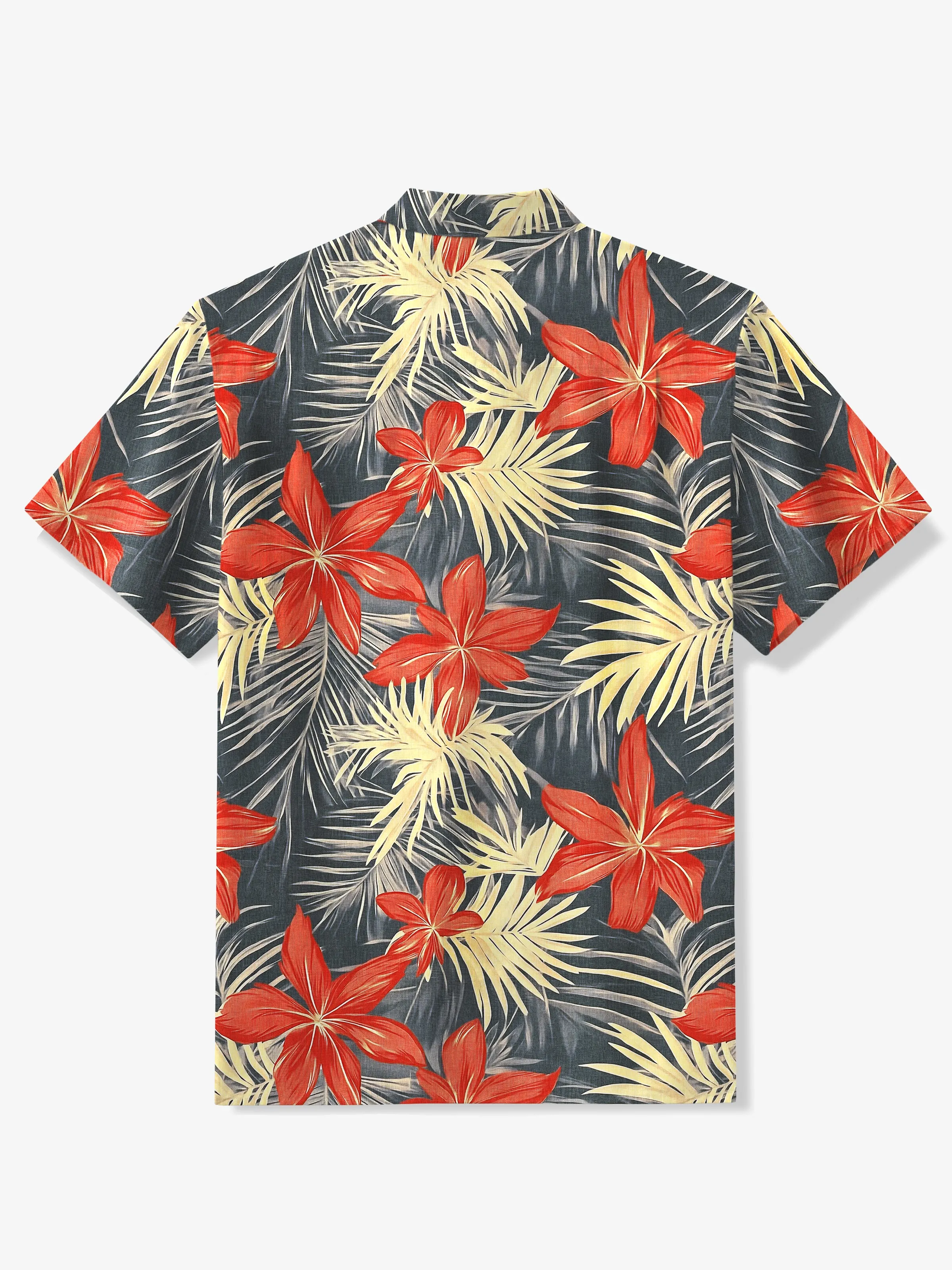 Retro Hawaiian Floral Seersucker Shirt