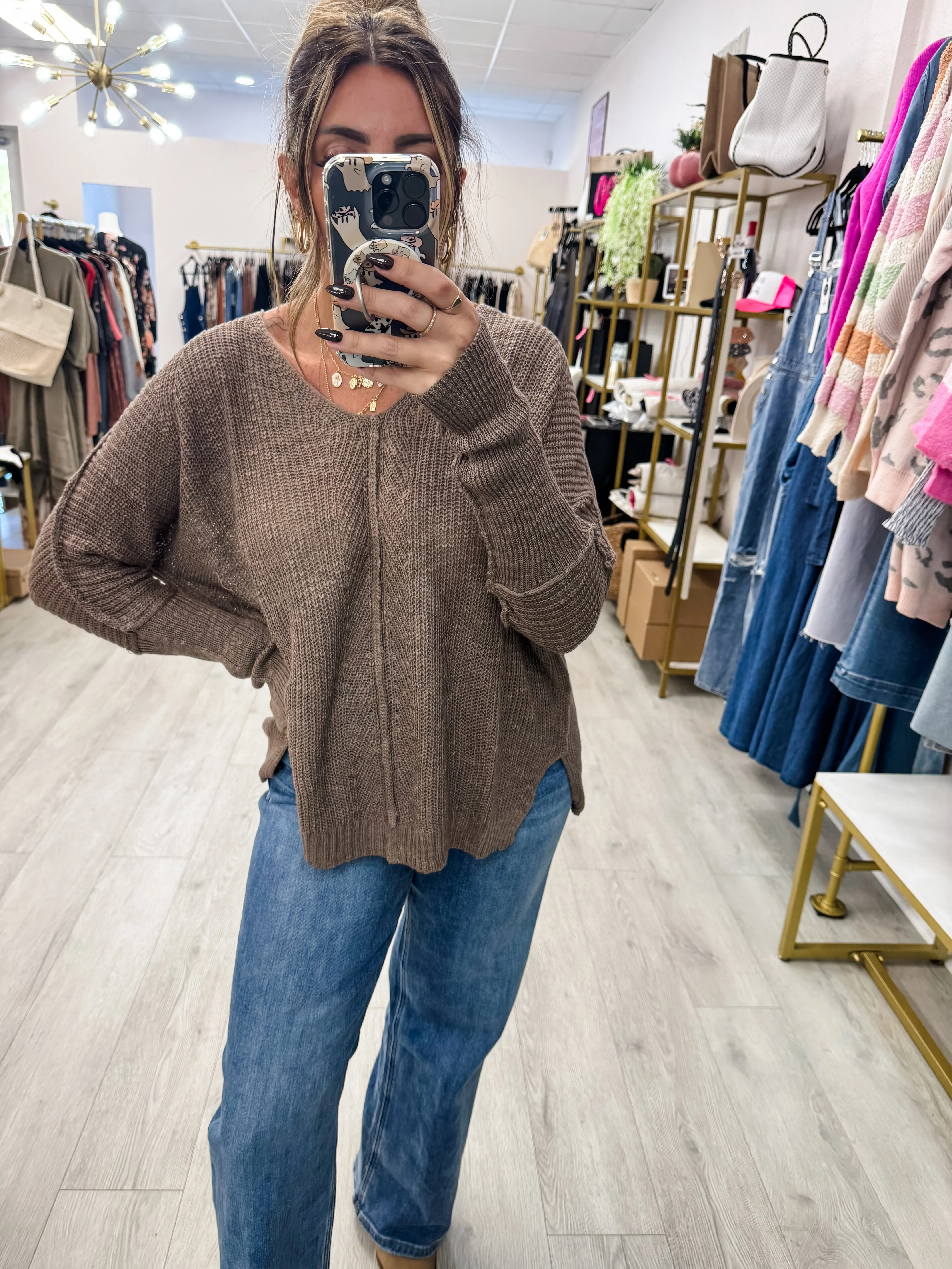 Sheer Loosefit Pullover Sweater