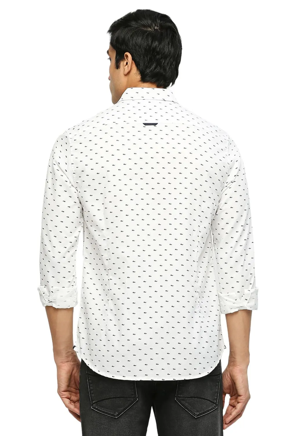 Slim Fit Cotton Polyester Twill Printed Shirt