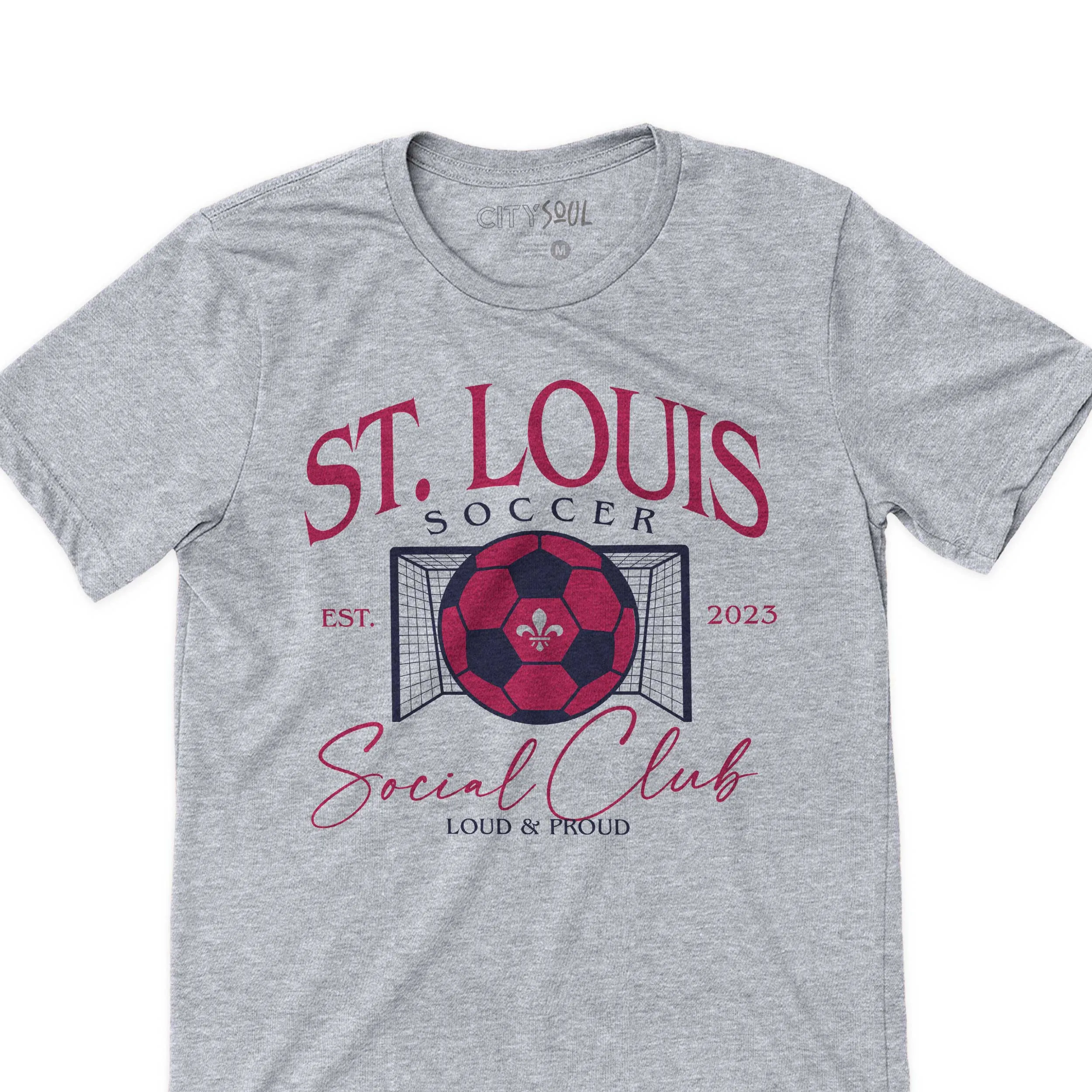 St. Louis Soccer Social Club Tee Classic Established 2023 st. louis city soccer  tee social club vintage retro st. louis soccer shirt