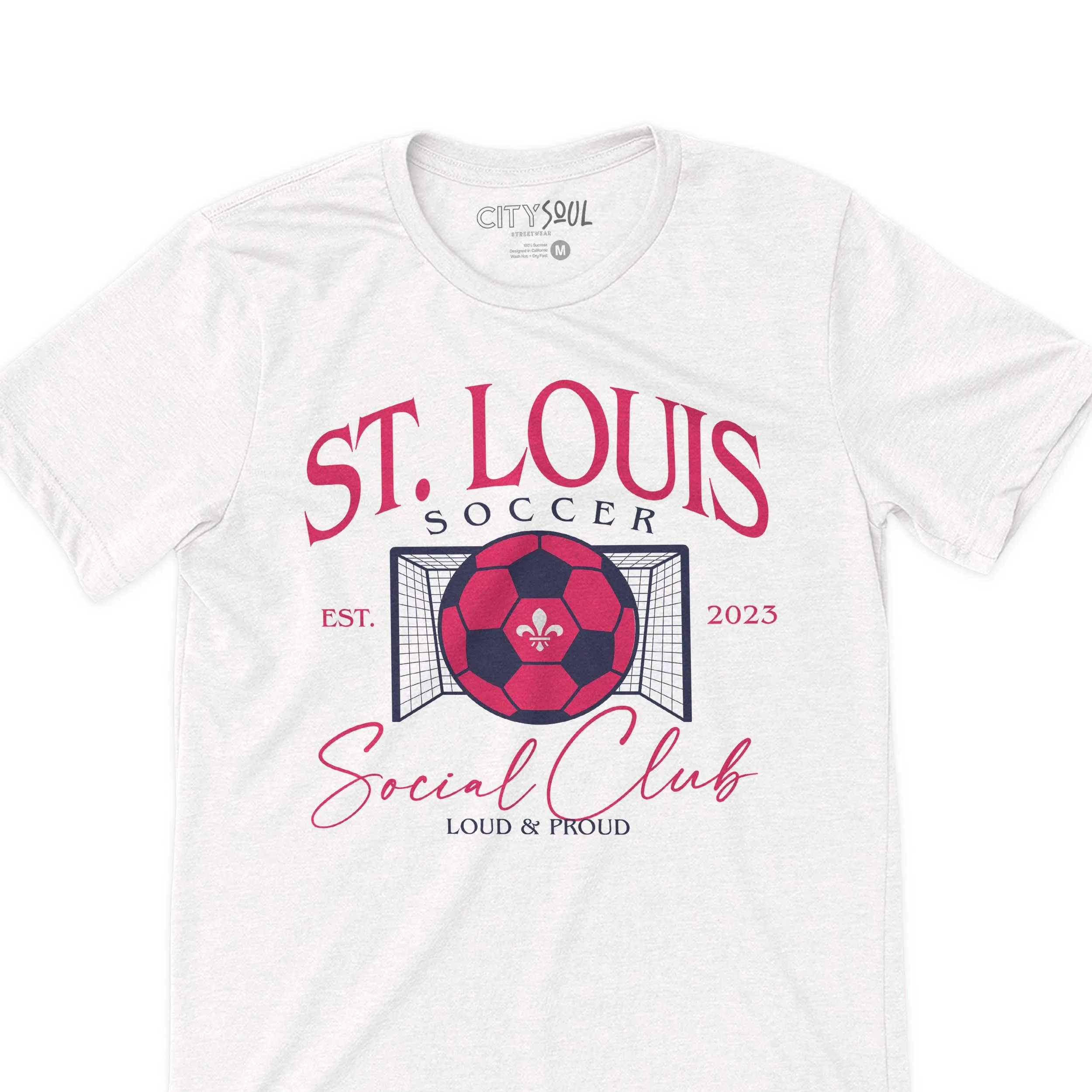 St. Louis Soccer Social Club Tee Classic Established 2023 st. louis city soccer  tee social club vintage retro st. louis soccer shirt