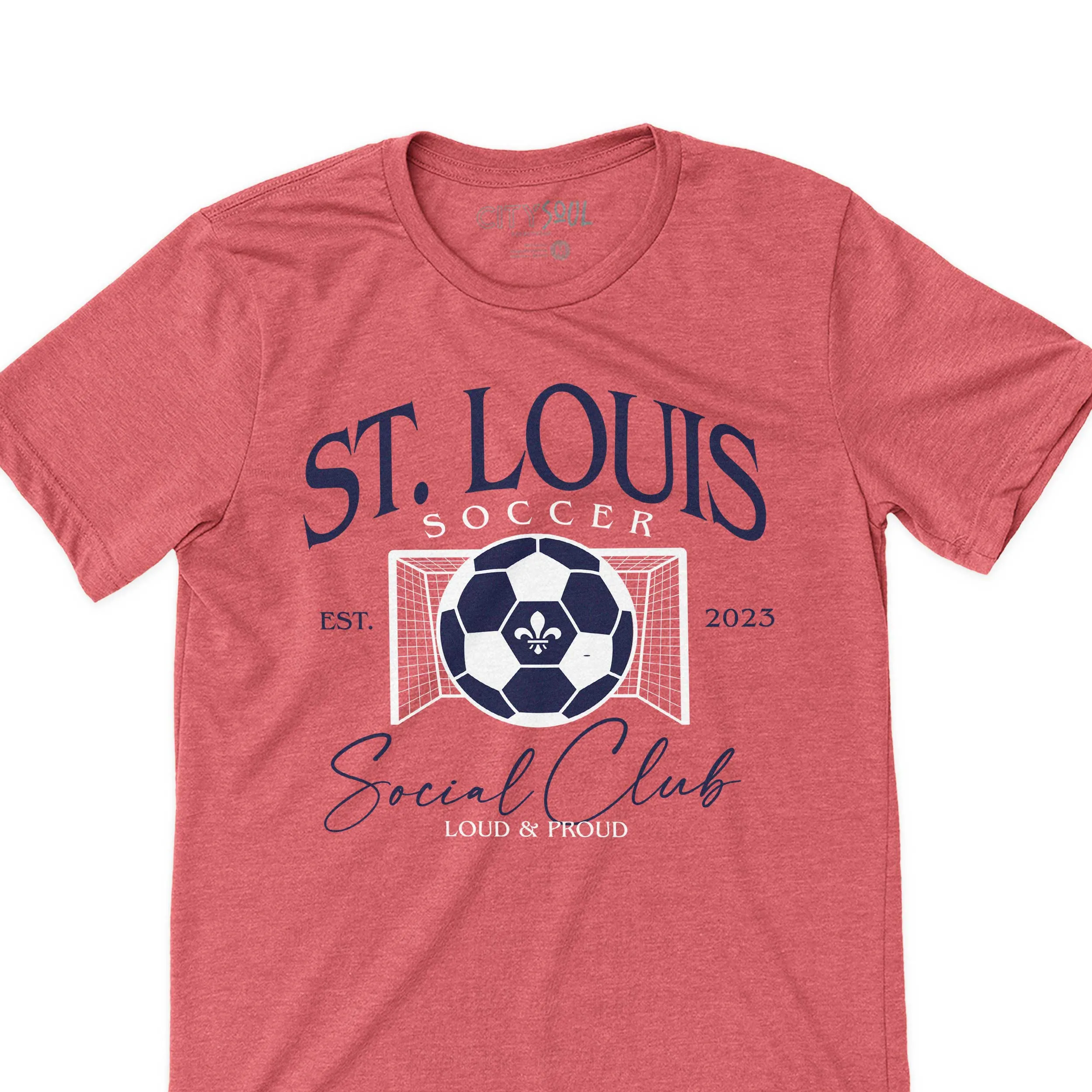 St. Louis Soccer Social Club Tee Classic Established 2023 st. louis city soccer  tee social club vintage retro st. louis soccer shirt