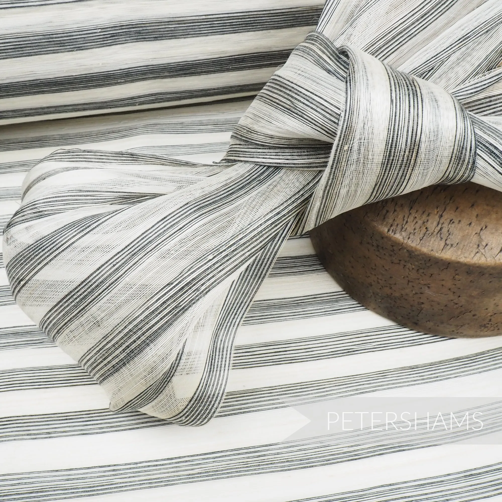 Striped Silk Abaca Fabric - 1/2m