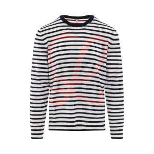 Striped Sweater in Navy/White