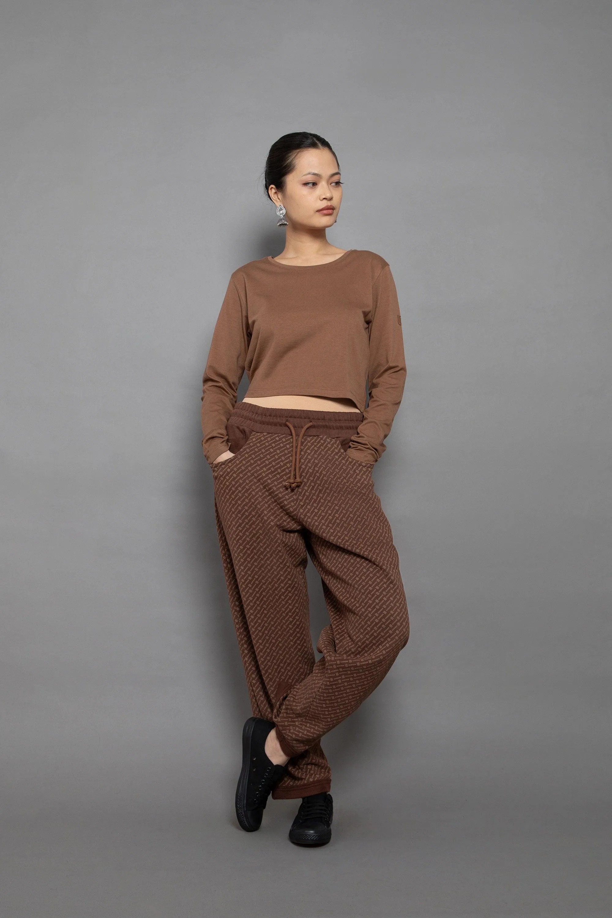 Supima Cotton Long Sleeve Cropped Tee