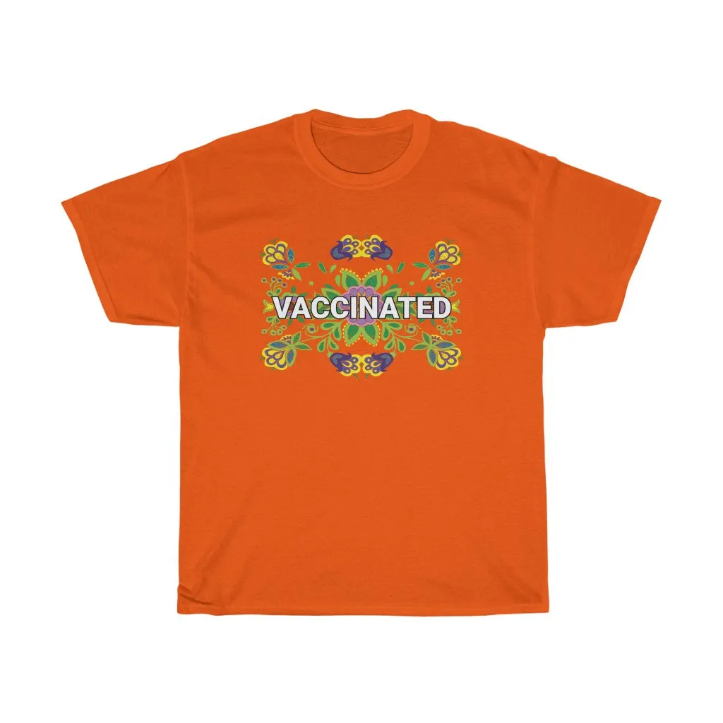 Vaccinated Floral Design T-Shirt