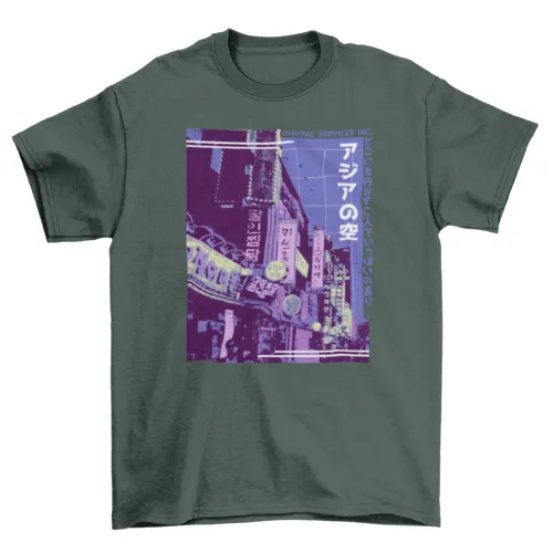 Vaporwave Asian Street Tee