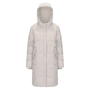 Women's Mid-Length Hoodie Padded Jacket