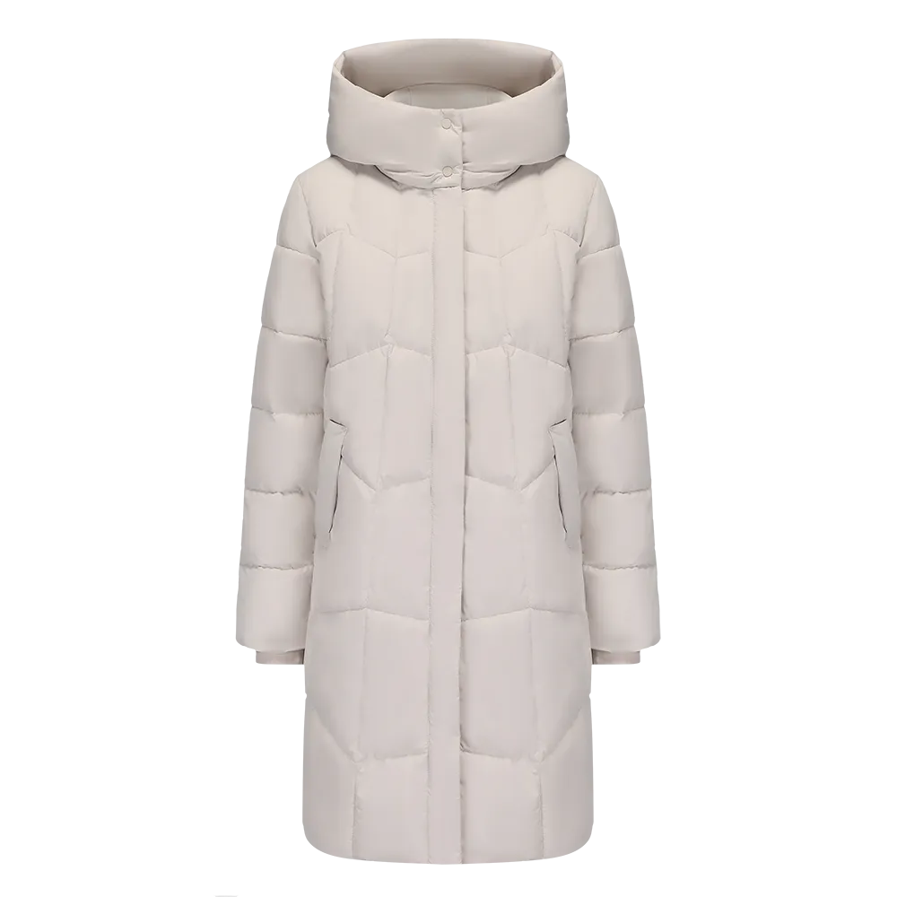 Women's Mid-Length Hoodie Padded Jacket