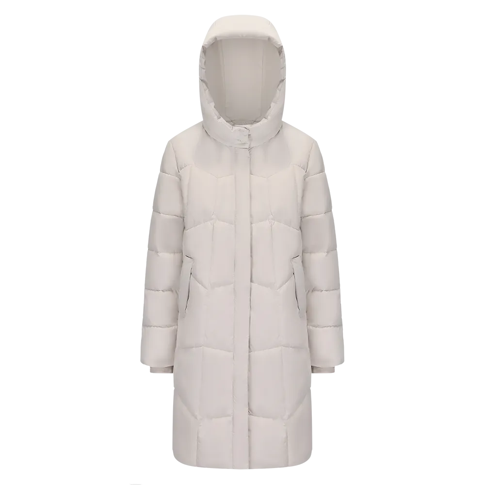 Women's Mid-Length Hoodie Padded Jacket