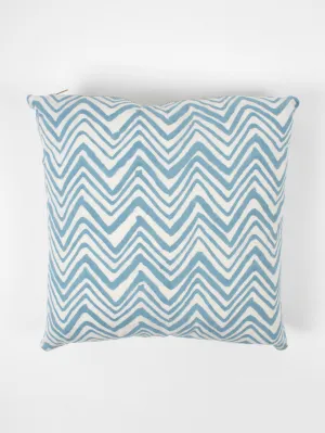 Zigzag Cushion Cover, Ice Blue